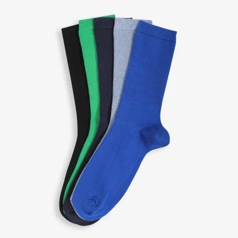  Bolero Men's 5 Pack Colored College Socks
