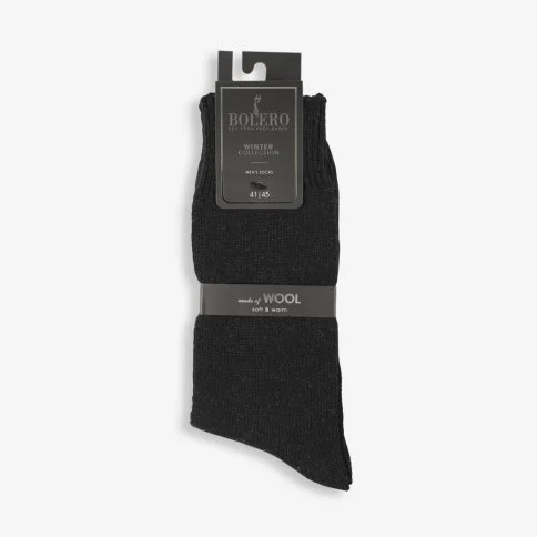 Bolero Men's 6-Pack Black Wool Socks