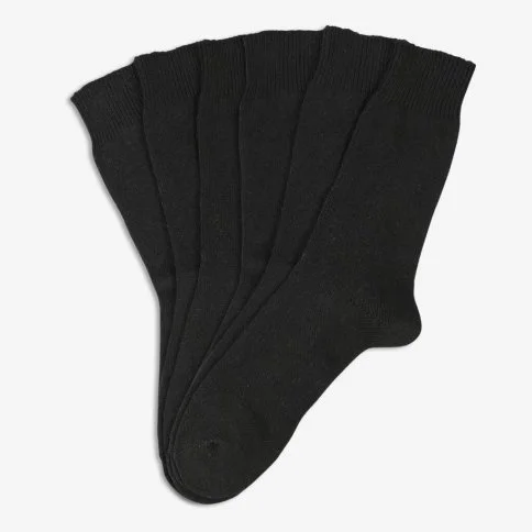 Bolero Men's 6-Pack Black Wool Socks