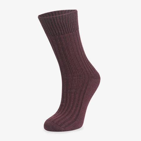 Bolero Merino Claret Red Wool Women's Socks