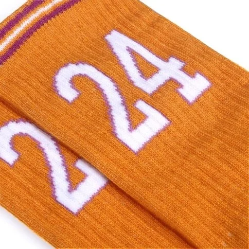 Bolero Orange Basketball Socks Lakers Number 24 Kobe Bryant
