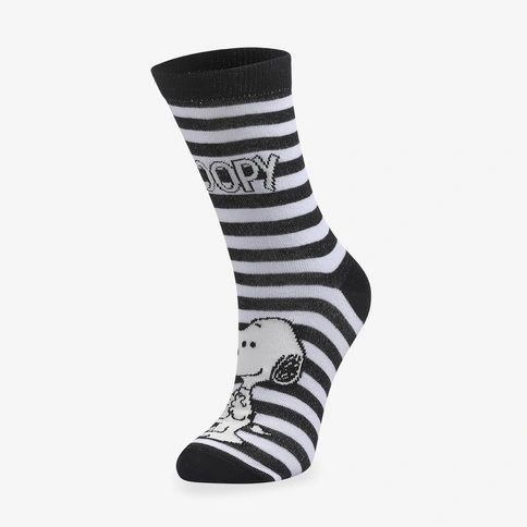 Bolero Orijinal Lisanslı Snoopy Kadın Çizgili Çorap