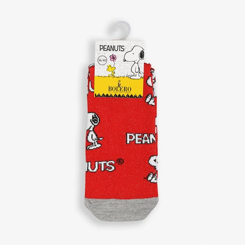 Bolero Orijinal Lisanslı Snoopy Kırmızı Kadın Çorap
