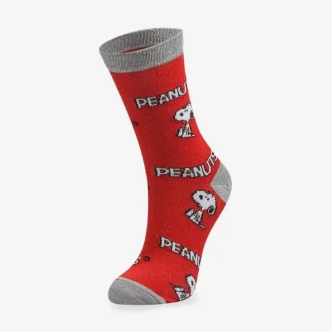 Bolero Orijinal Lisanslı Snoopy Kırmızı Kadın Çorap - B95
