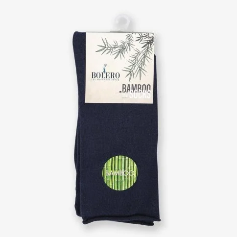 Bolero Roll Top Lastiksiz Kadın Lacivert Bambu Soket Çorap - B11