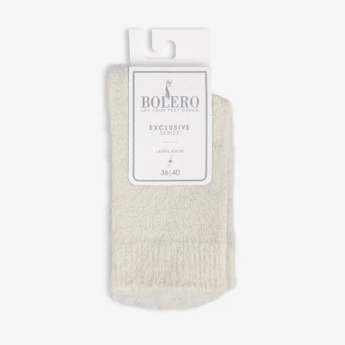 Bolero Silvery Feathered Socks Cream