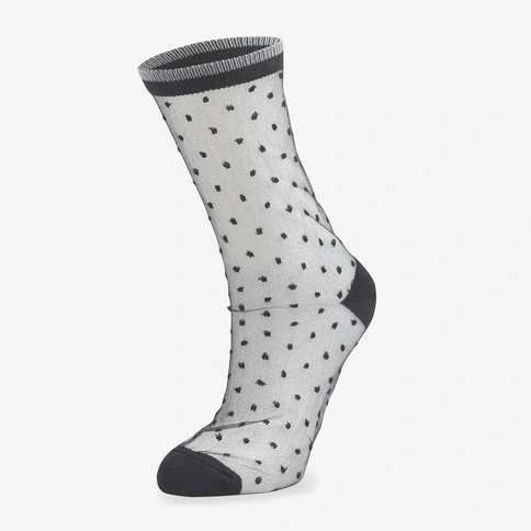 Bolero Siyah Puantiyeli Transparan Tül Çorap