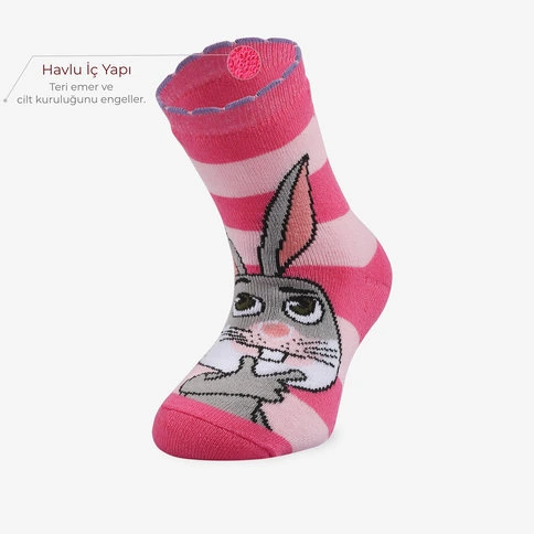 Bolero Tavşan Momo Kız Çocuk Havlu Soket Çorap