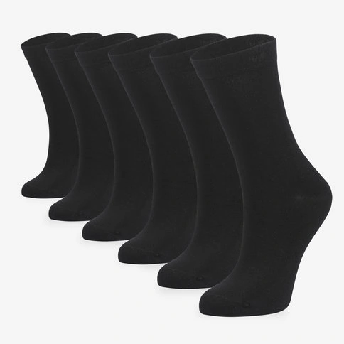 Bolero Women 6-Pack Bamboo Black Socks