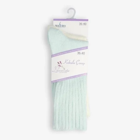 Bolero Women's 2-Pack Scented Sleep Socks Green Cream