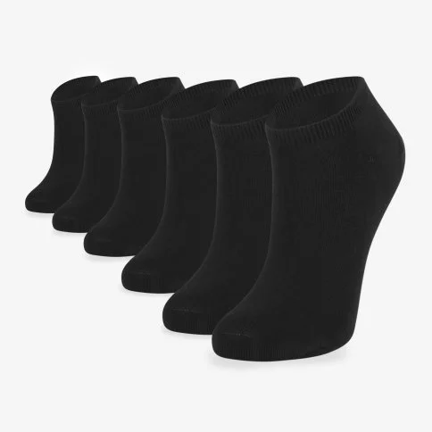 Bolero Women's 6-Pack Bamboo Booties Black Socks