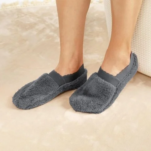 Bolero Women's Plush Home Socks Anthracite - B53