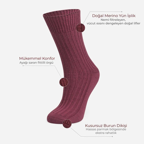 Bolero Wool Women's Socks Rose Color