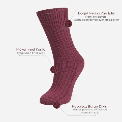 Bolero Wool Women's Socks Rose Color