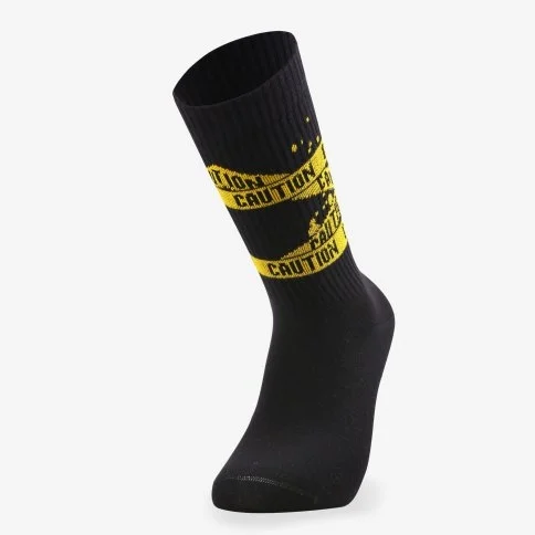 Colorcool Erkek Siyah Spor Çorap Caution - E82