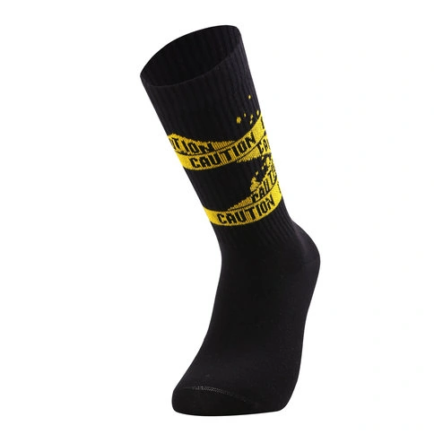 Colorcool Erkek Siyah Spor Çorap Caution