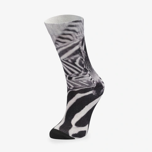 Colorcool Kadın Zebra Desenli Baskılı Bambu Çorap