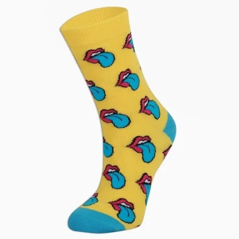 Colorcool Kadın Eğlenceli Çorap Sarı Pop Art - E72