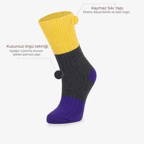 Colorcool Kadın Fitilli Kışlık Çorap - E62