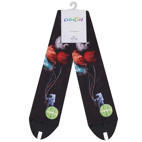 Colorcool Men's Colored Printed Planet Socks