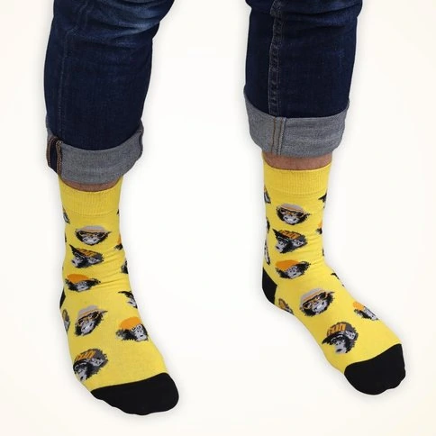 Colorcool Men's Monkey Socks Yellow