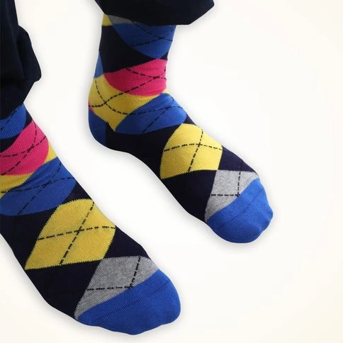 Colorcool Renkli Baklava Desenli Çorap