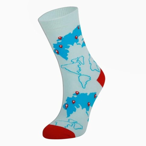 Colorcool Renkli Çorap Dünya Haritası