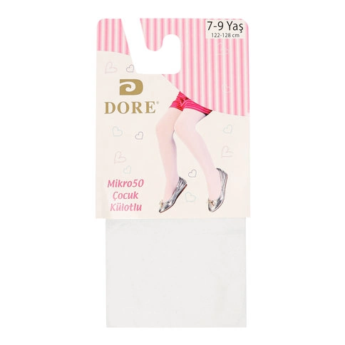 Dore Micro 50 Beyaz Çocuk ve Bebek Külotlu Çorap