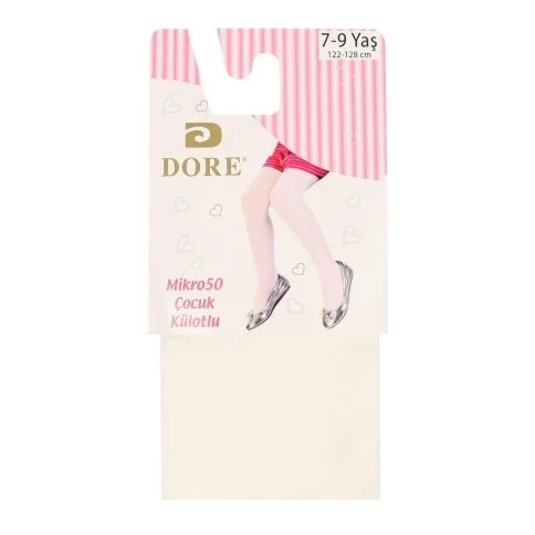 Dore Micro 50 Krem Çocuk ve Bebek Külotlu Çorap - N24