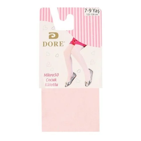 Dore Micro 50 Pembe Çocuk ve Bebek Külotlu Çorap - N24