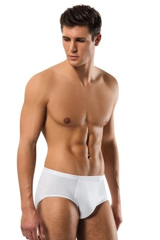 Erdem Underwear Men's White Combed Cotton Slip Briefs