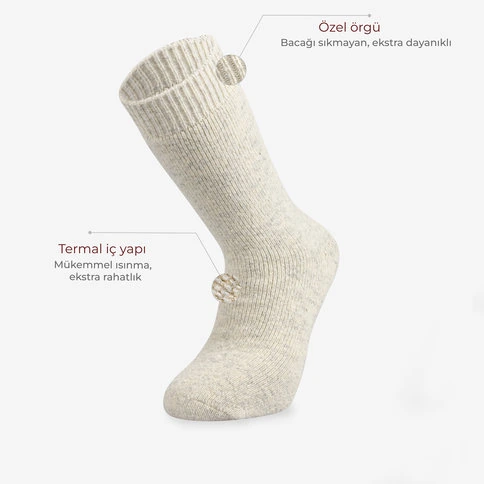 Nordsox Bayan Yünlü Outdoor Çorap & Dağcı Çorabı
