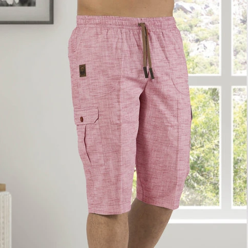 Men's Bottom Capri Pajamas Pink