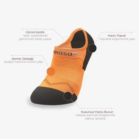 Nordsox 2'li Erkek Görünmez Kısa Spor Çorap - E71