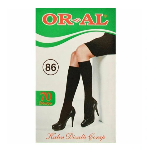 Or-al Women's 12-Pack Siyah Thick Knee High Socks