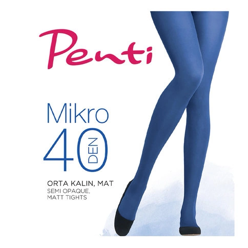 Penti Kadın Mikro 40 Siyah Külotlu Çorap